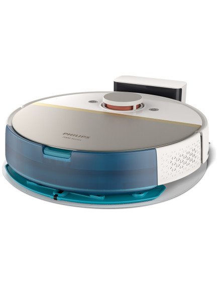 Philips XU7000/02 7000 Serisi HomeRun Aqua Islak Kuru Robot Süpürge, Sarj İstasyonlu, İpek Beyaz ve Altın Sarısı,